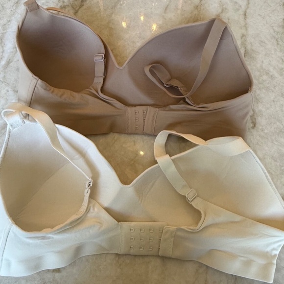 2 Bra SET; SOMA Endless Wireless Lifting/Smoothing Bras; Tan & Ivory; Size 38C - Picture 8 of 8